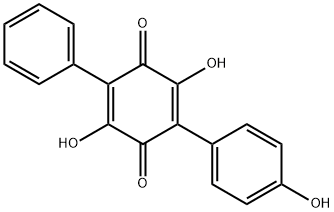 2,5-Dihydroxy-3-(4-hydroxyphenyl)-6-phenyl-1,4-benzoquinone Structure