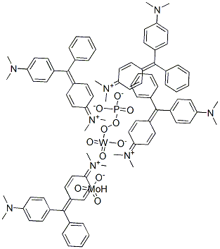 Methanaminium, N-[4-[[4-(dimethylamino)phenyl]phenylmethylene]-2,5-cyclohexadien-1-ylidene]-N-methyl-, molybdatetungstatephosphate Structure
