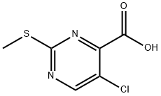 5-Chloro-2-(methylthio)pyrimidine-4-carboxylic acid 구조식 이미지