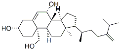 (3S,7R,8R,9R,10S,13R,14R,17R)-10-(hydroxymethyl)-13-methyl-17-[(2R)-6- methyl-5-methylidene-heptan-2-yl]-2,3,4,7,8,9,11,12,14,15,16,17-dodeca hydro-1H-cyclopenta[a]phenanthrene-3,7-diol Structure