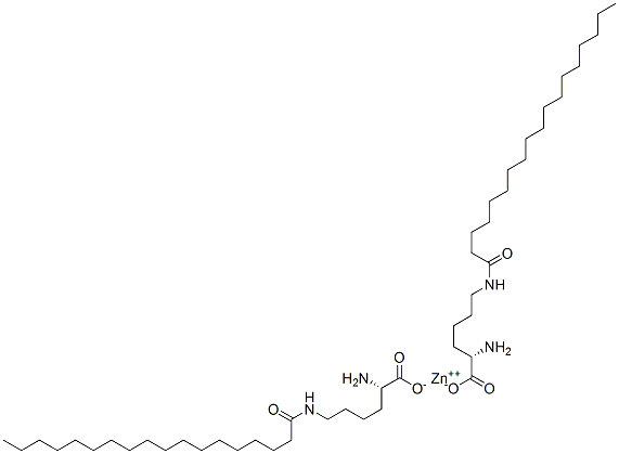 zinc(2+) N6-(1-oxooctadecyl)-L-lysinate  구조식 이미지