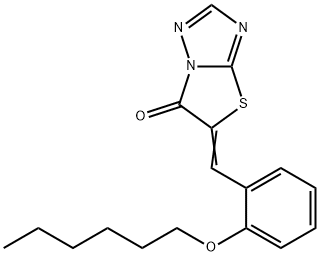 5-[2-(hexyloxy)benzylidene][1,3]thiazolo[3,2-b][1,2,4]triazol-6(5H)-one Structure