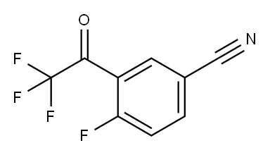 Benzonitrile, 4-fluoro-3-(trifluoroacetyl)- (9CI) 구조식 이미지