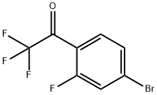 1-(4-broMo-2-fluorophenyl)-2,2,2-trifluoroethanone 구조식 이미지