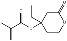 2-Propenoicacid,2-methyl-,4-ethyltetrahydro-2-oxo-2H-pyran-4-ylester(9CI) 구조식 이미지