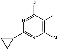 4,6-Dichloro-2-cyclopropyl-5-fluoropyrimidine 구조식 이미지