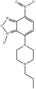 4-Nitro-7-(4-propyl-1-piperazinyl)benzofurazane 1-oxide 구조식 이미지