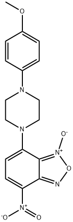 7-[4-(4-Methoxyphenyl)-1-piperazinyl]-4-nitrobenzofurazane 1-oxide 구조식 이미지