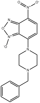 7-(4-Benzyl-1-piperazinyl)-4-nitrobenzofurazane 1-oxide 구조식 이미지