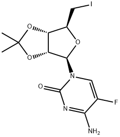5'-Deoxy-5-fluoro-5'-iodo-2',3'-O-isopropylidene-D-cytidine 구조식 이미지