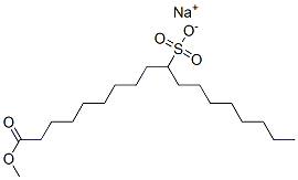 나트륨1-메틸10-설포옥타데카노에이트 구조식 이미지