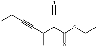 에틸2-시아노-3-메틸헵트-4-이노에이트 구조식 이미지