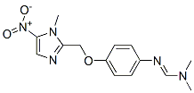 1-Methyl-2-[4-(dimethylaminomethyleneamino)phenoxymethyl]-5-nitro-1H-imidazole 구조식 이미지