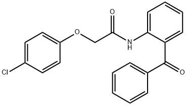 N-(2-벤조일페닐)-2-(4-클로로페녹시)아세트아미드 구조식 이미지
