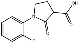 1-(2-플루오로페닐)-2-옥소피롤리딘-3-카르복실산 구조식 이미지
