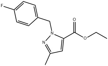 ETHYL 1-(4-FLUOROBENZYL)-3-METHYL-1H-PYRAZOLE-5-CARBOXYLATE 구조식 이미지