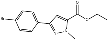 ETHYL 3-(4-BROMOPHENYL)-1-METHYL-1H-PYRAZOLE-5-CARBOXYLATE Structure