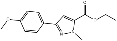 ETHYL 3-(4-METHOXYPHENYL)-1-METHYL-1H-PYRAZOLE-5-CARBOXYLATE 구조식 이미지