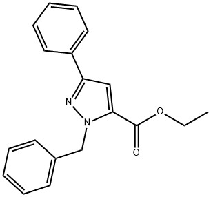 ETHYL 1-BENZYL-3-PHENYL-1H-PYRAZOLE-5-CARBOXYLATE Structure
