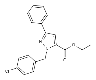 ETHYL 1-(4-CHLOROBENZYL)-3-PHENYL-1H-PYRAZOLE-5-CARBOXYLATE 구조식 이미지