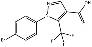 1-(4-BROMOPHENYL)-5-(TRIFLUOROMETHYL)-1H-PYRAZOLE-4-CARBOXYLIC ACID Structure