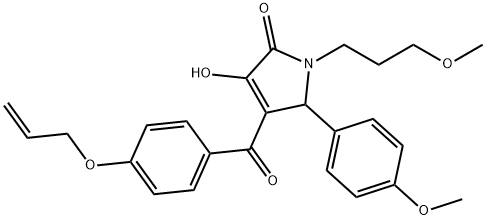 4-[4-(allyloxy)benzoyl]-3-hydroxy-5-(4-methoxyphenyl)-1-(3-methoxypropyl)-1,5-dihydro-2H-pyrrol-2-one 구조식 이미지