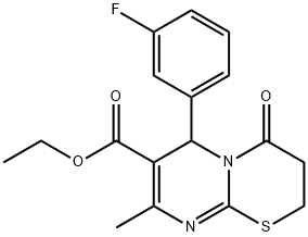 ethyl 6-(3-fluorophenyl)-8-methyl-4-oxo-3,4-dihydro-2H,6H-pyrimido[2,1-b][1,3]thiazine-7-carboxylate 구조식 이미지
