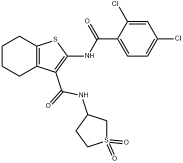 2-[(2,4-dichlorobenzoyl)amino]-N-(1,1-dioxidotetrahydro-3-thienyl)-4,5,6,7-tetrahydro-1-benzothiophene-3-carboxamide Structure