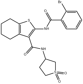 2-[(2-bromobenzoyl)amino]-N-(1,1-dioxidotetrahydro-3-thienyl)-4,5,6,7-tetrahydro-1-benzothiophene-3-carboxamide Structure