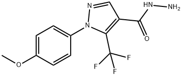 1-(4-Methoxy-phenyl)-5-trifluoromethyl-1H-pyrazole-4-carboxylicacidhydrazide Structure