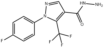1-(4-Fluoro-phenyl)-5-trifluoromethyl-pyrazole-4-carboxylicacidhydrazide 구조식 이미지