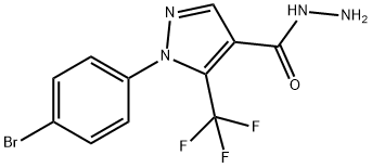 1-(4-Bromophenyl)-5-trifluoromethyl-1H-pyrazole-4-carboxylicacidhydrazide Structure
