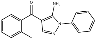 (5-AMINO-1-PHENYL-1H-PYRAZOL-4-YL)(O-TOLYL)메탄온 구조식 이미지