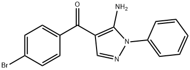 (5-AMINO-1-PHENYL-1H-PYRAZOL-4-YL)(4-BROMOPHENYL)METHANONE Structure