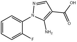 5-AMINO-1-(2-FLUOROPHENYL)-1H-PYRAZOLE-4-CARBOXYLIC ACID 구조식 이미지