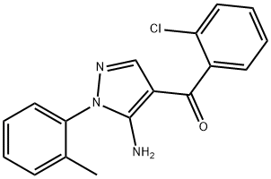 (5-AMINO-1-O-TOLYL-1H-PYRAZOL-4-YL)(2-CHLOROPHENYL)METHANONE Structure