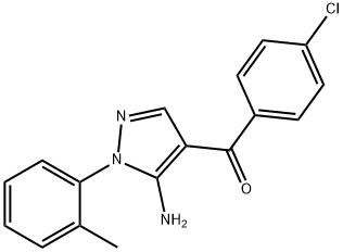 (5-AMINO-1-O-TOLYL-1H-PYRAZOL-4-YL)(4-CHLOROPHENYL)METHANONE 구조식 이미지
