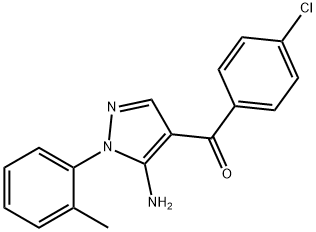 (5-AMINO-1-O-TOLYL-1H-PYRAZOL-4-YL)(4-CHLOROPHENYL)METHANONE Structure