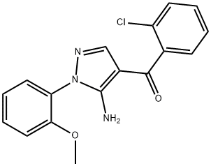 (5-AMINO-1-(2-METHOXYPHENYL)-1H-PYRAZOL-4-YL)(2-CHLOROPHENYL)METHANONE 구조식 이미지