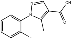 1-(2-FLUOROPHENYL)-5-METHYL-1H-PYRAZOLE-4-CARBOXYLIC ACID 구조식 이미지