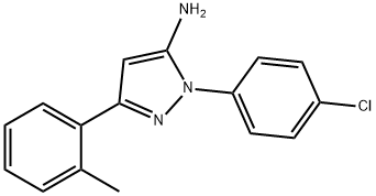 1-(4-CHLOROPHENYL)-3-O-TOLYL-1H-PYRAZOL-5-AMINE Structure