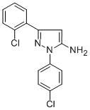 3-(2-CHLOROPHENYL)-1-(4-CHLOROPHENYL)-1H-PYRAZOL-5-AMINE 구조식 이미지