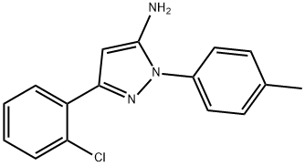 3-(2-CHLOROPHENYL)-1-P-TOLYL-1H-PYRAZOL-5-AMINE 구조식 이미지