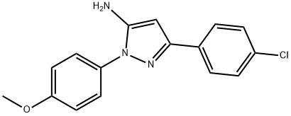 3-(4-CHLOROPHENYL)-1-(4-METHOXYPHENYL)-1H-PYRAZOL-5-AMINE Structure