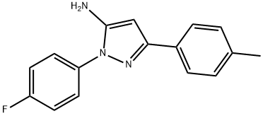 1-(4-FLUOROPHENYL)-3-(4-METHYLPHENYL)-1H-PYRAZOL-5-AMINE 구조식 이미지