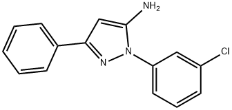 1-(3-Chlorophenyl)-3-phenyl-1H-pyrazol-5-ylamine 구조식 이미지