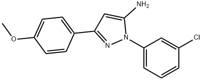 1-(3-CHLOROPHENYL)-3-(4-METHOXYPHENYL)-1H-PYRAZOL-5-AMINE 구조식 이미지