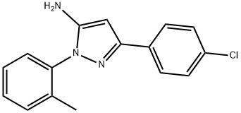 3-(4-CHLOROPHENYL)-1-O-TOLYL-1H-PYRAZOL-5-AMINE Structure
