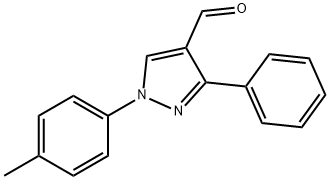 3-PHENYL-1-P-TOLYL-1H-PYRAZOLE-4-CARBALDEHYDE Structure