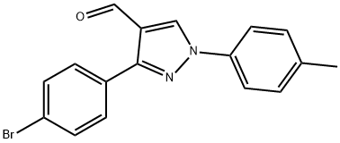 3-(4-BROMOPHENYL)-1-P-TOLYL-1H-PYRAZOLE-4-CARBALDEHYDE Structure